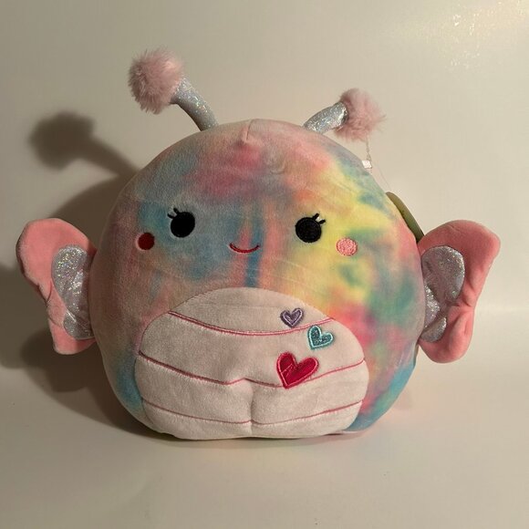 Squishmallows Wren The Butterfly New With Tag 8" With Hearts - Picture 2 of 9